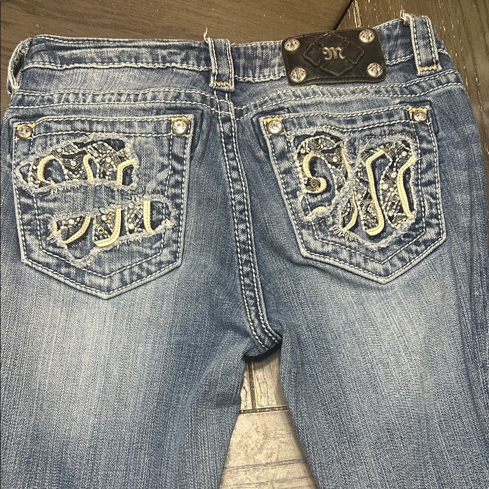 Miss Me Light Blue Embroidered Jeans